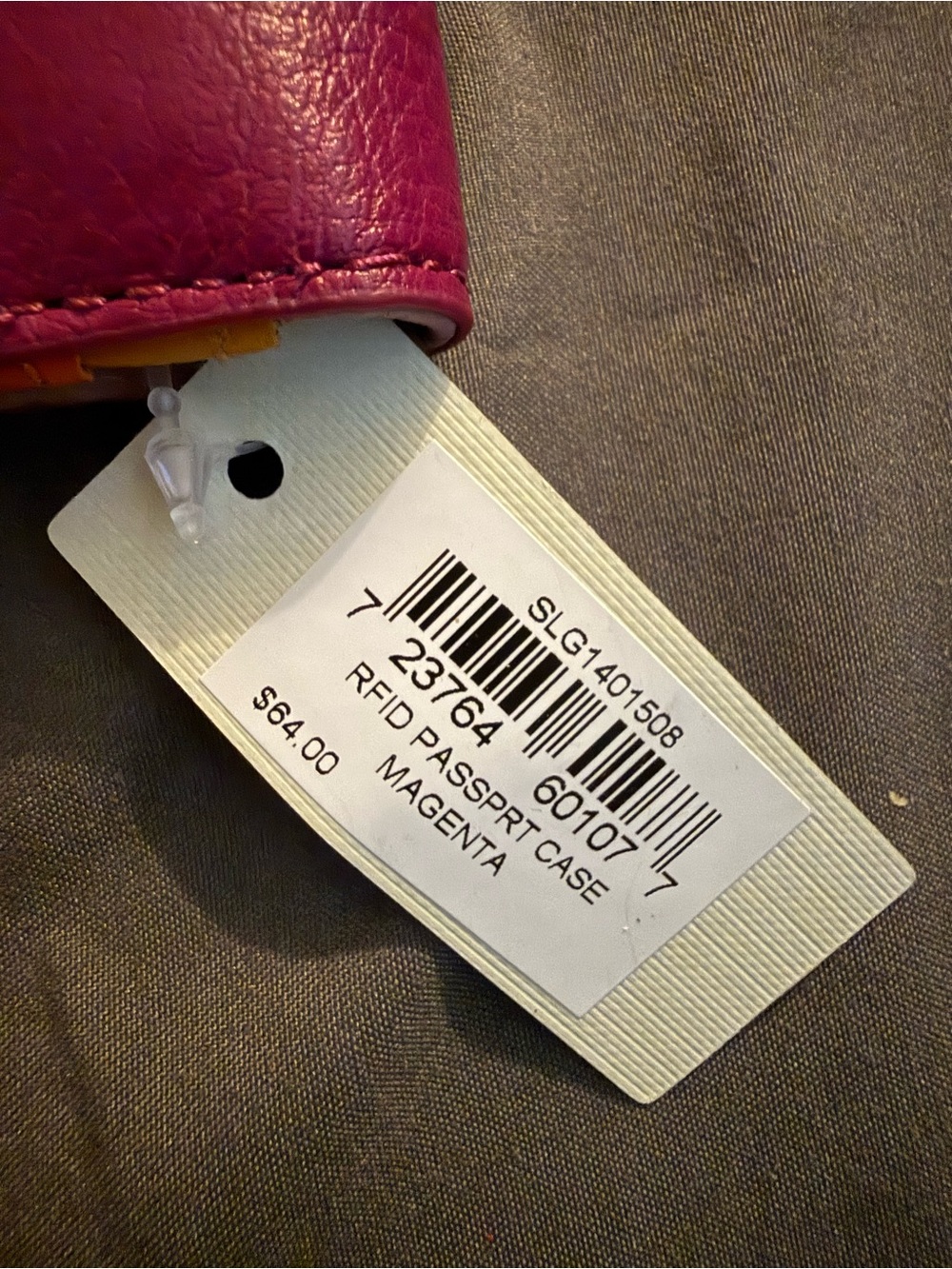 Fossil Magenta Leather Passport Wallet - Picture 3 of 6